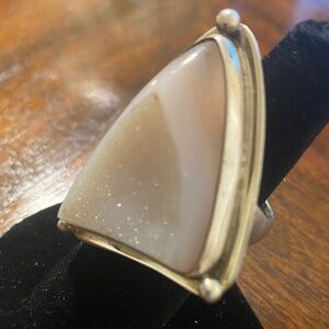 Obsidian Jewelers Druzy and Sterling Silver Ring